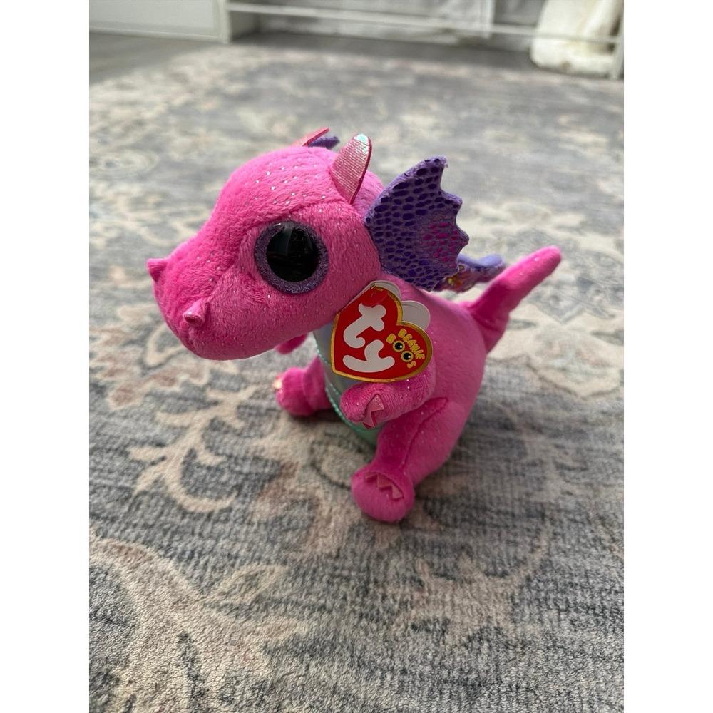 Ty Beanie Boos Spitfire Pink Dragon
